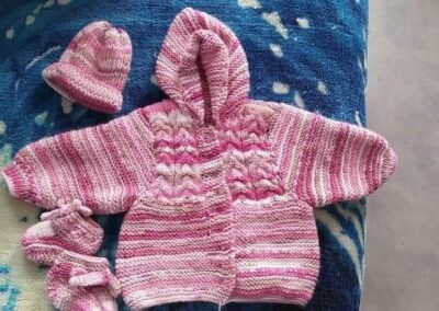 manteau taille naissance avec bonnet et chaussons
